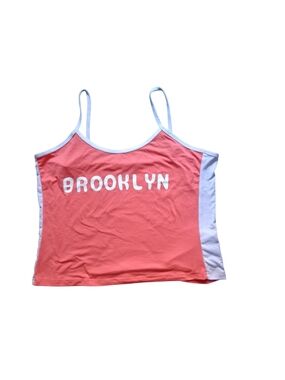 AQ/AQ Coral Crop Tank with White Accents